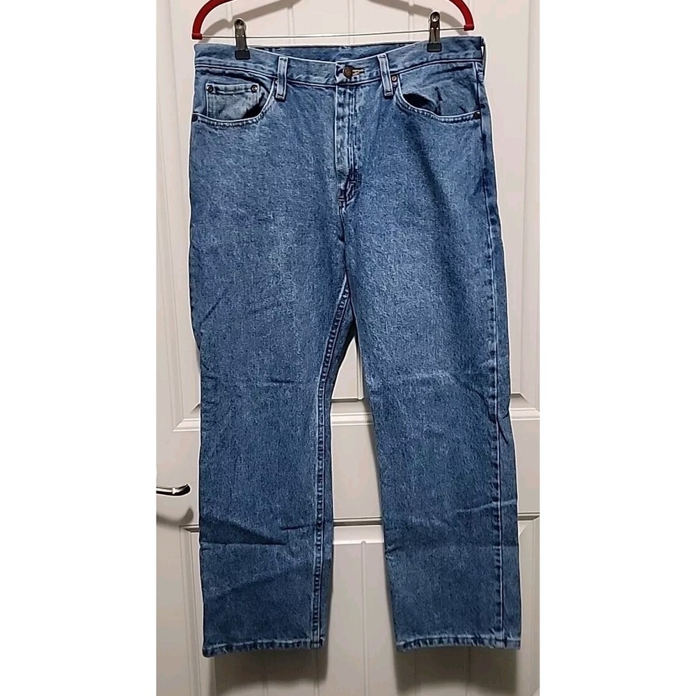 Wrangler Jeans Regular Fit Mens 34 X 29 Blue Denim 100% Cotton